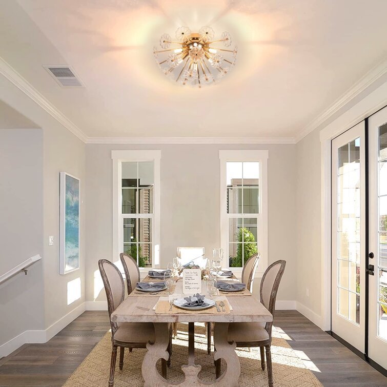Crystal Blossom Chandelier Light Fixture Ceiling Lamp