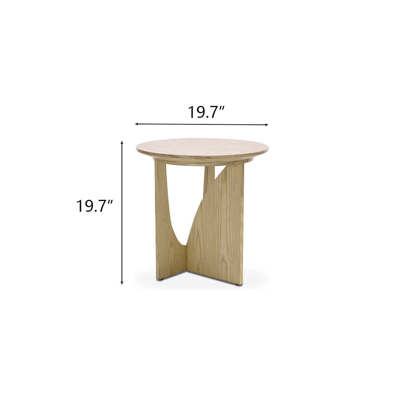 Modern Solid Wood Accent End Table