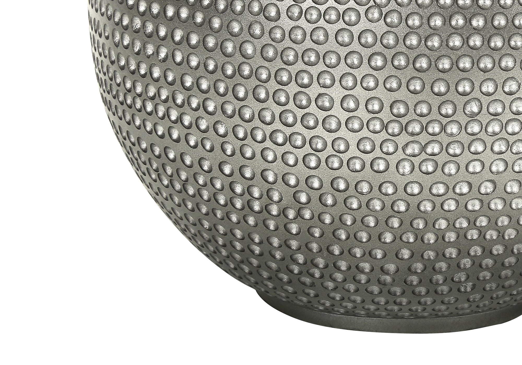 19"H Table Lamp, Grey Resin, Ivory / Cream Shade, Modern