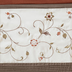 50x84" Embroidered Curtain Panel - Spice