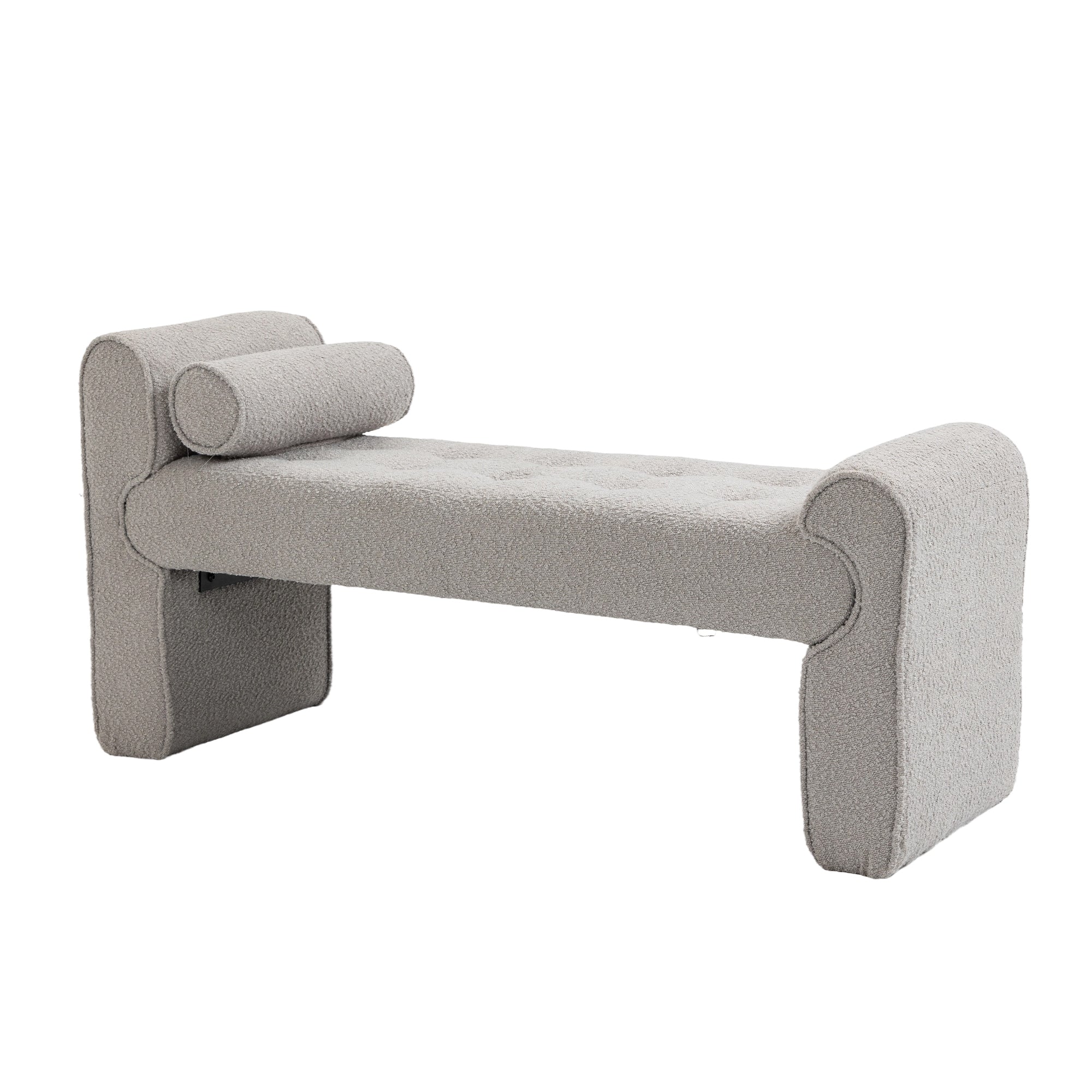 Modern Ottoman Bench - Light Gray