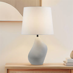 Asymmetrical Ceramic Table Lamp - Grey