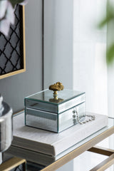 Sullivan Striped Decorative Box, 6"x 5"x 5.5" Storage Boxes With Lid