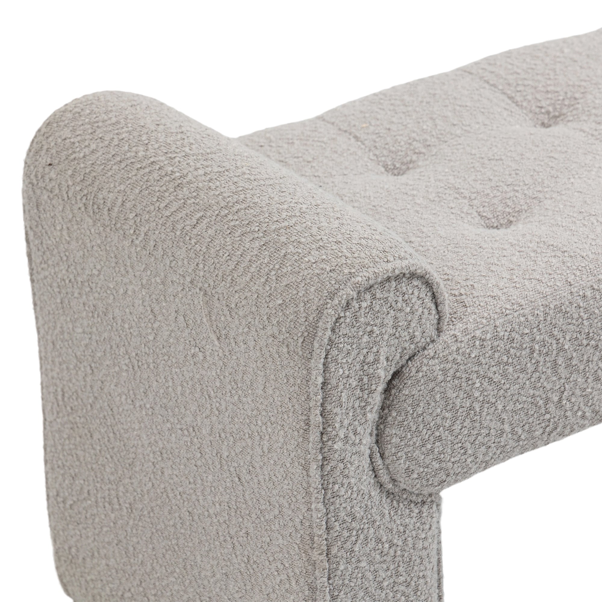 Modern Ottoman Bench - Light Gray