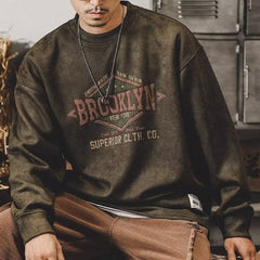 American-style Vintage Brooklyn Sweater For Men