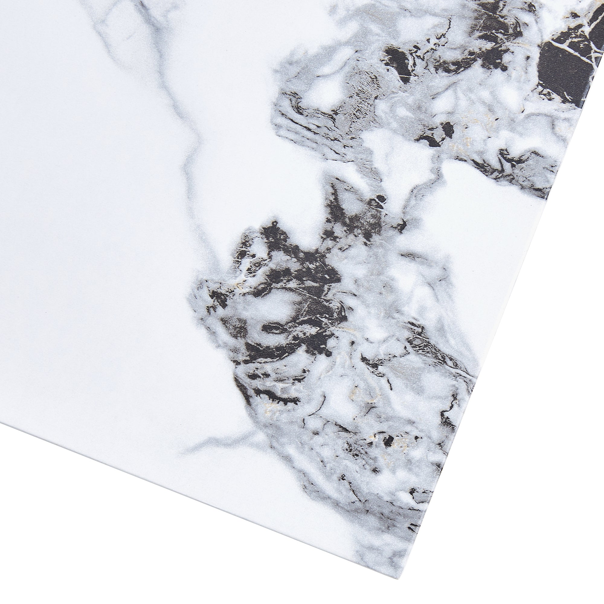 Modern Coffee Table with Marble Pattern - White