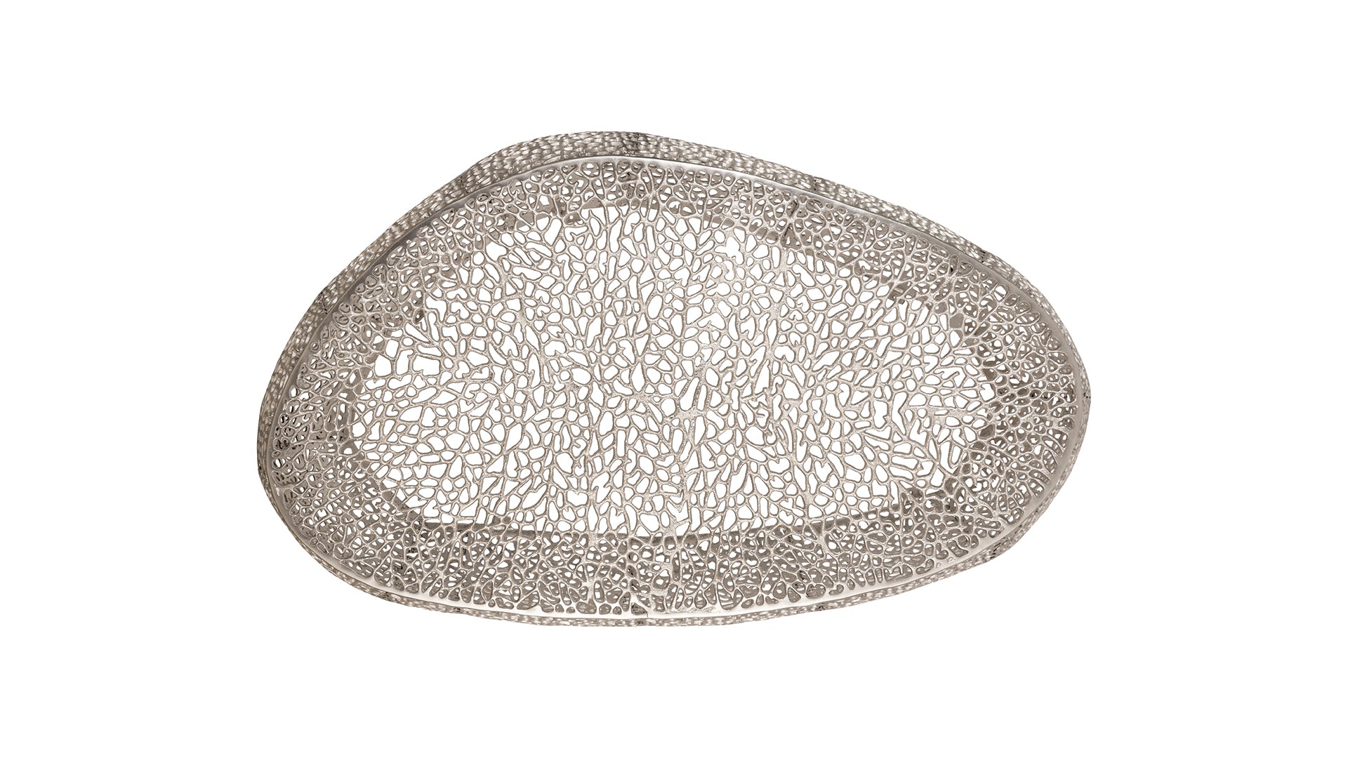Contemporary Oval Coffee Table Silver