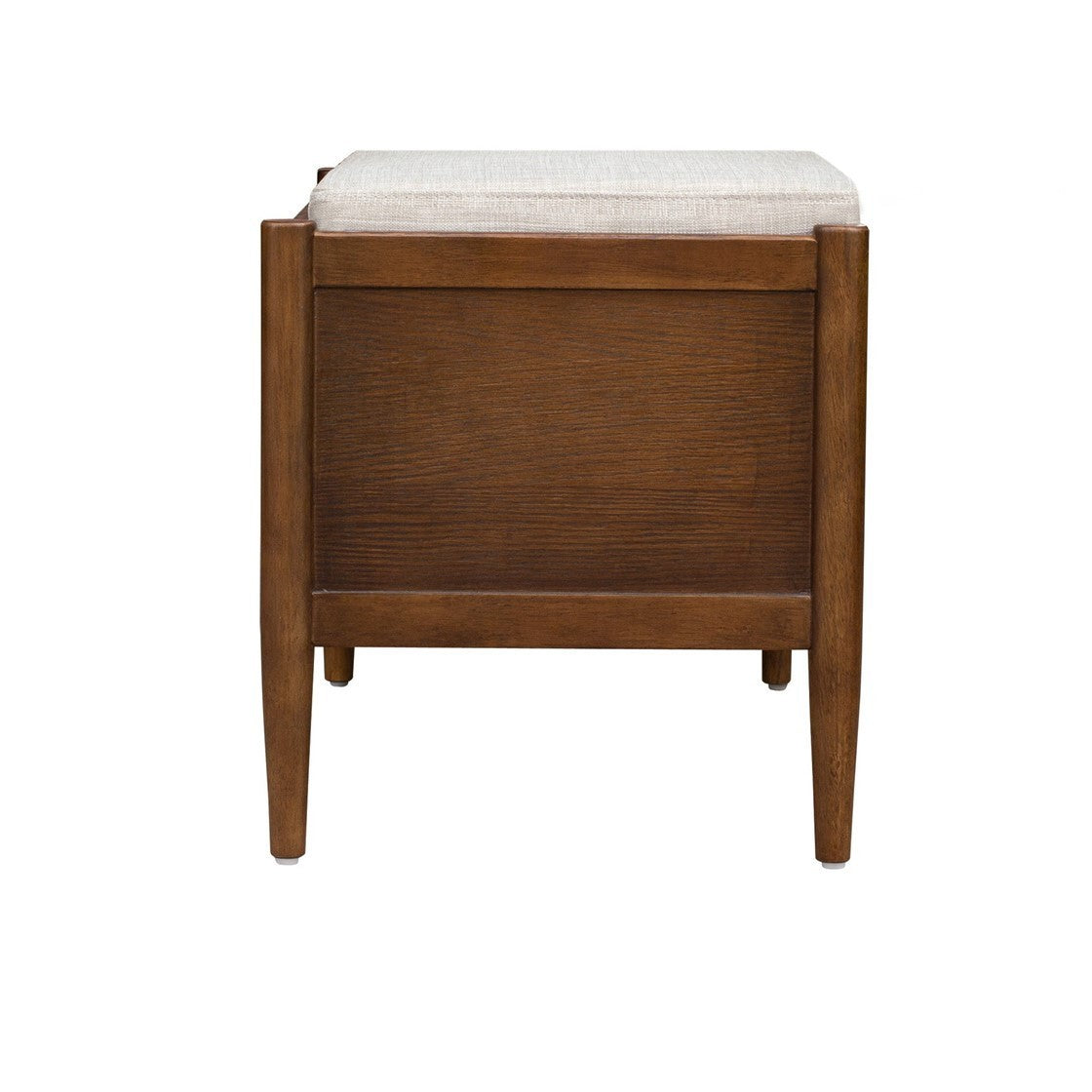 Arcadia Accent Bench with Storage and Upholstered Cushion - Walnut Brown