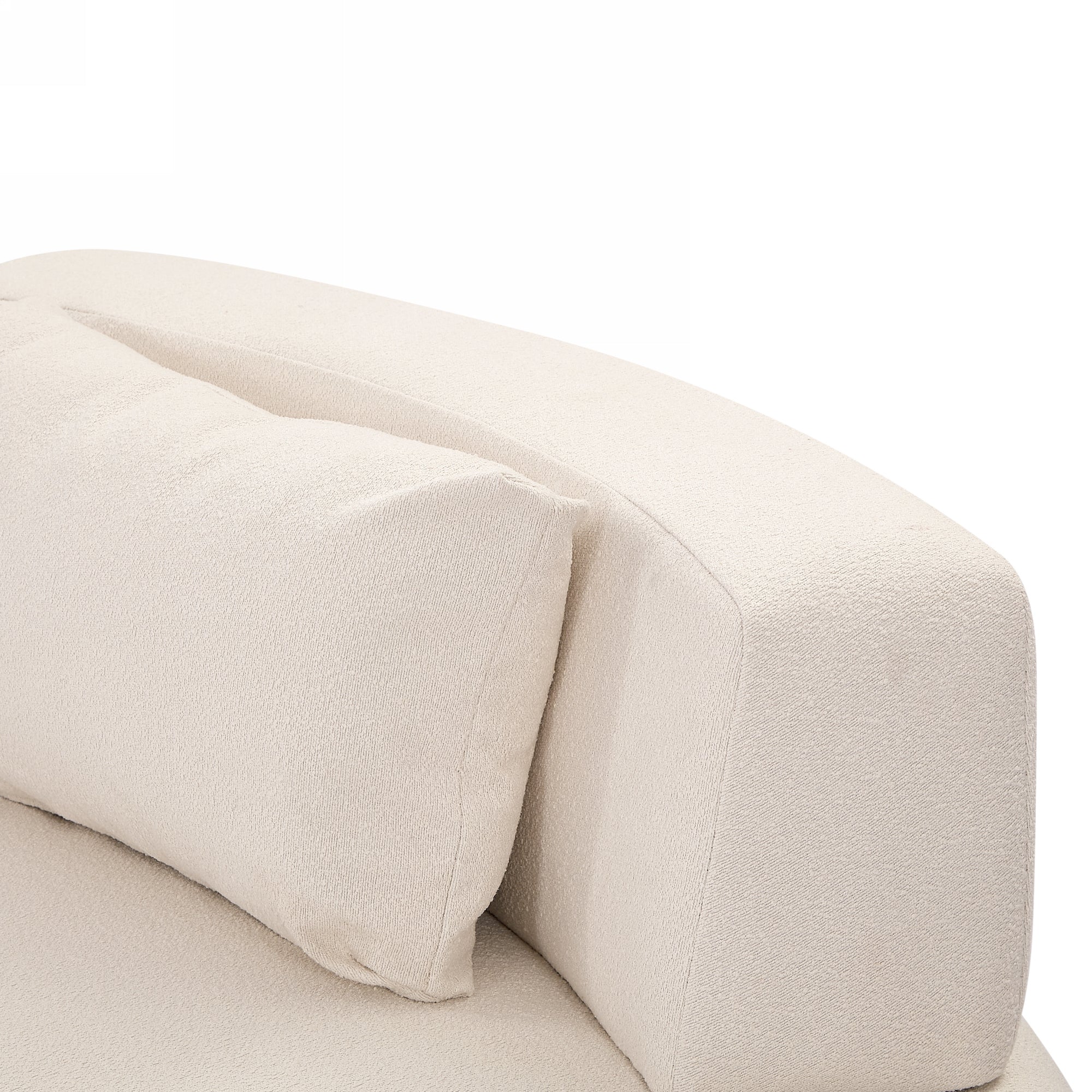 Contemporary 3-piece Sectional Sofa Free Convertible sofa with Four Removable Pillows - Beige