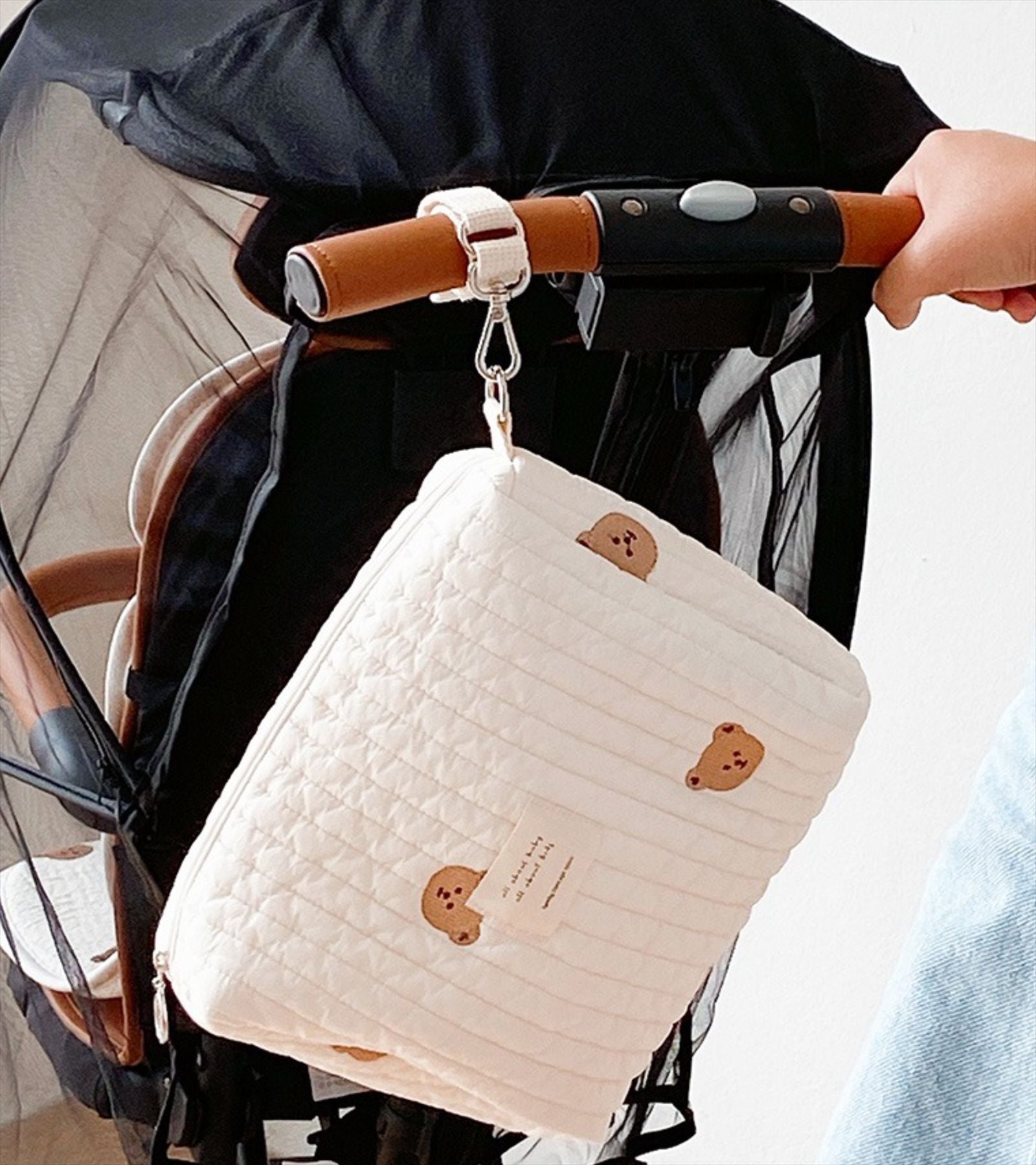 Cotton Zipper Embroidery Mummy Bag Trolley Pannier Bag