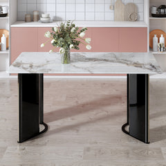 Modern Minimalist Dining Table - White