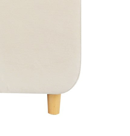 Cozy Upholstered Toddler Bed - Cream