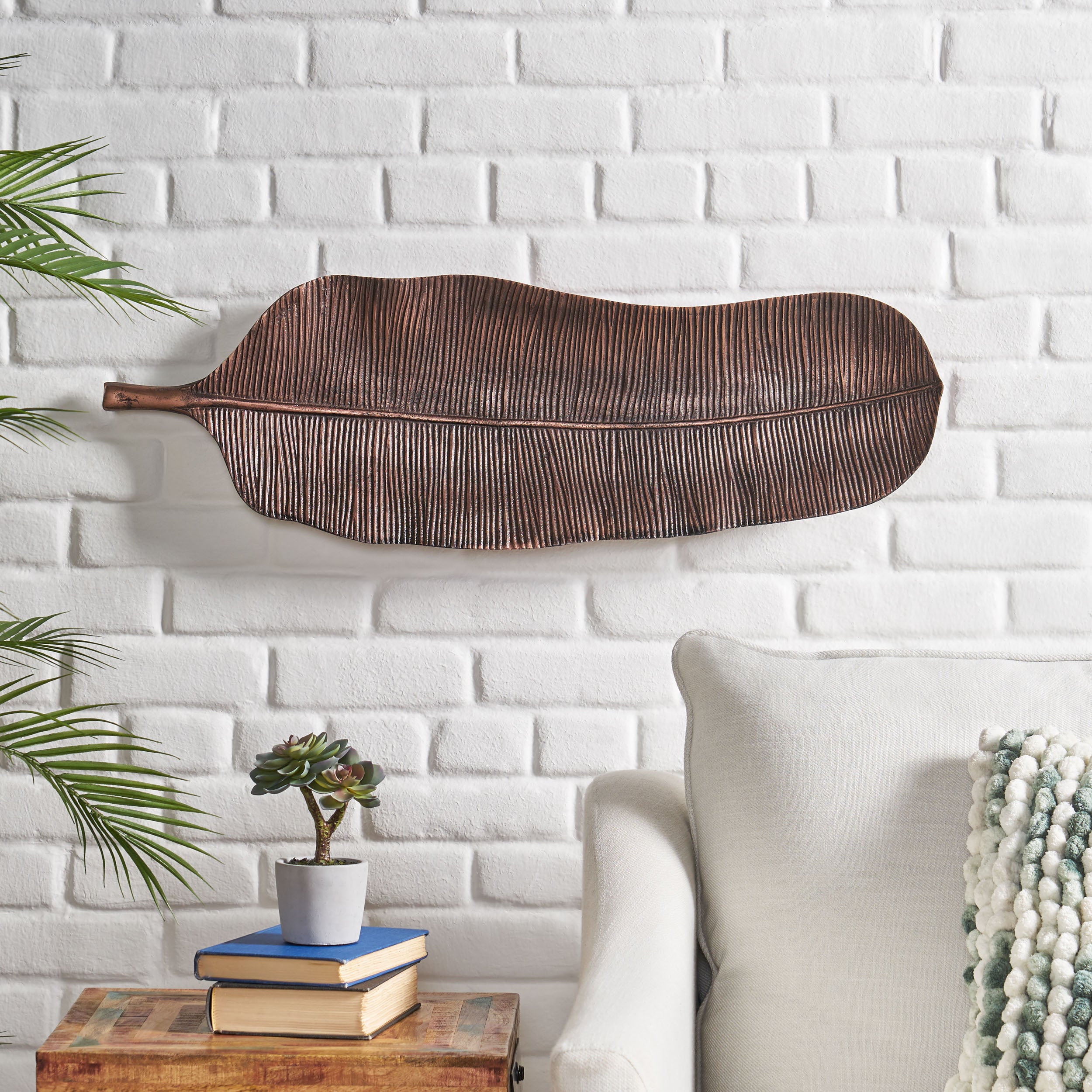 Leaf Wall Decor Copper