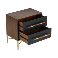 Modern Drawer Nightstand - Black