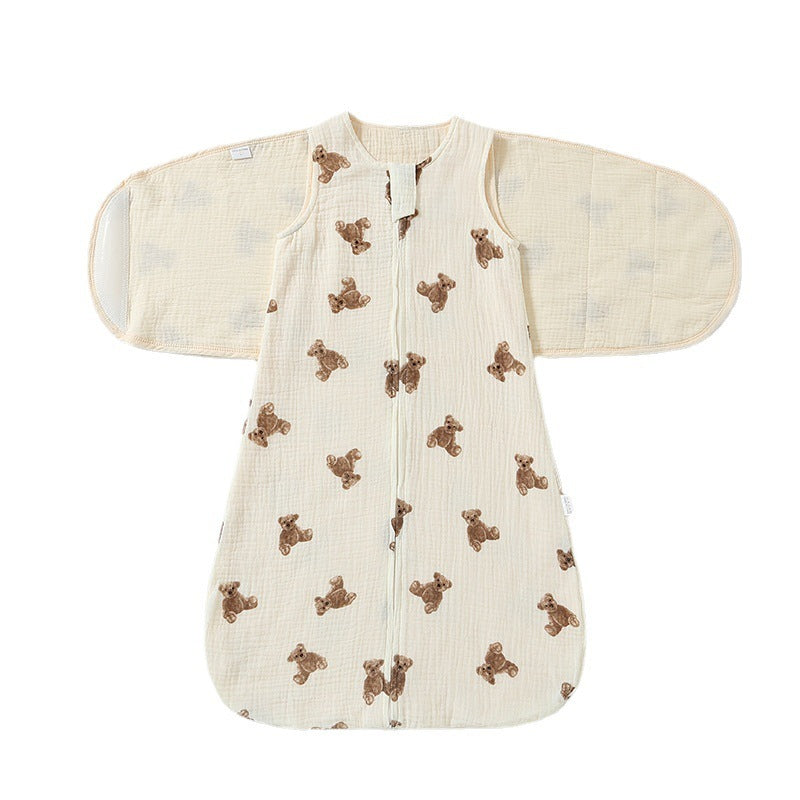 Baby Sleeping Bag Vest Cotton Gauze 4 Layers Bellyband Anti-startle Gro-bag