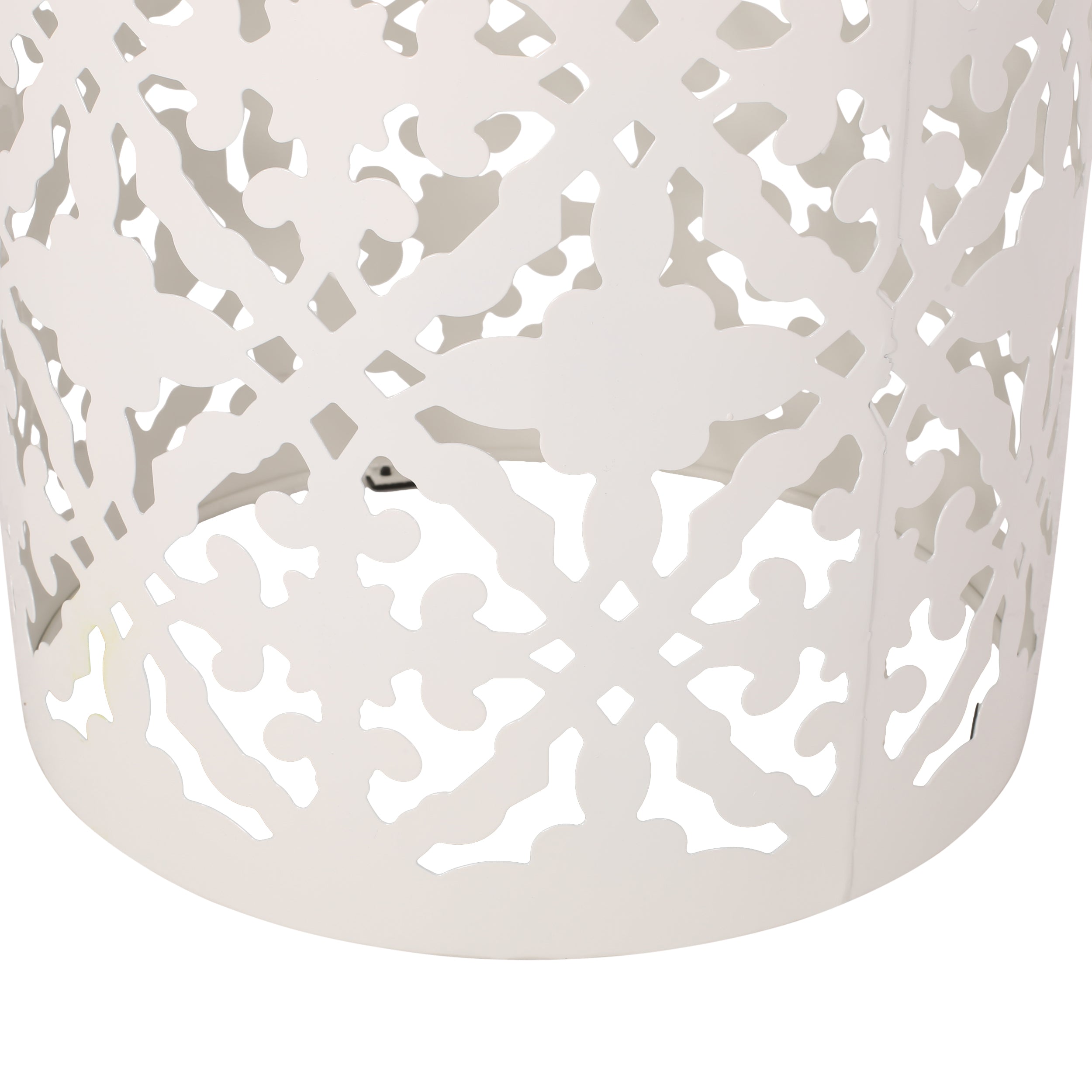 Mosaic Metal Fram Side Table - White