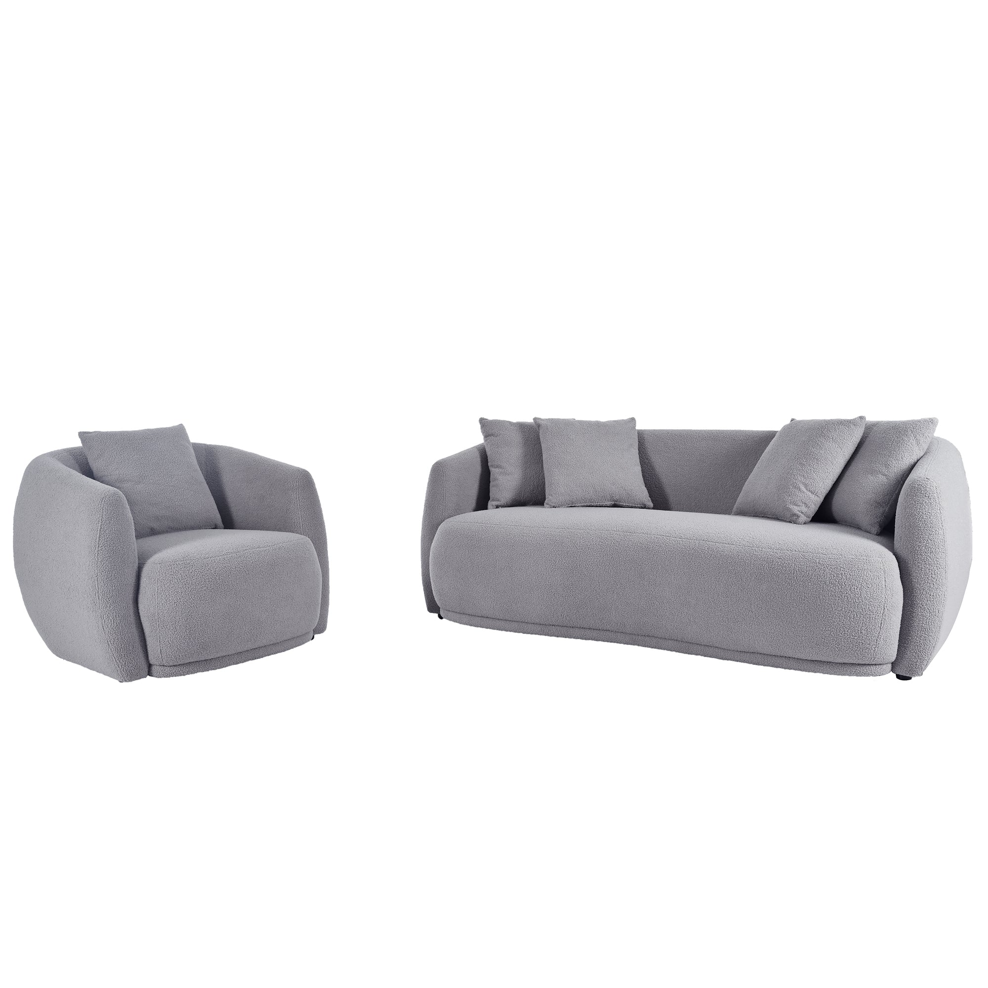 Modern Sofa Set - Grey