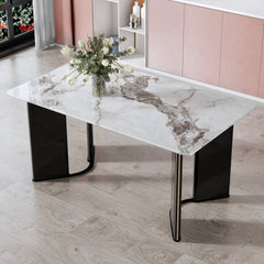 Modern Minimalist Dining Table - White