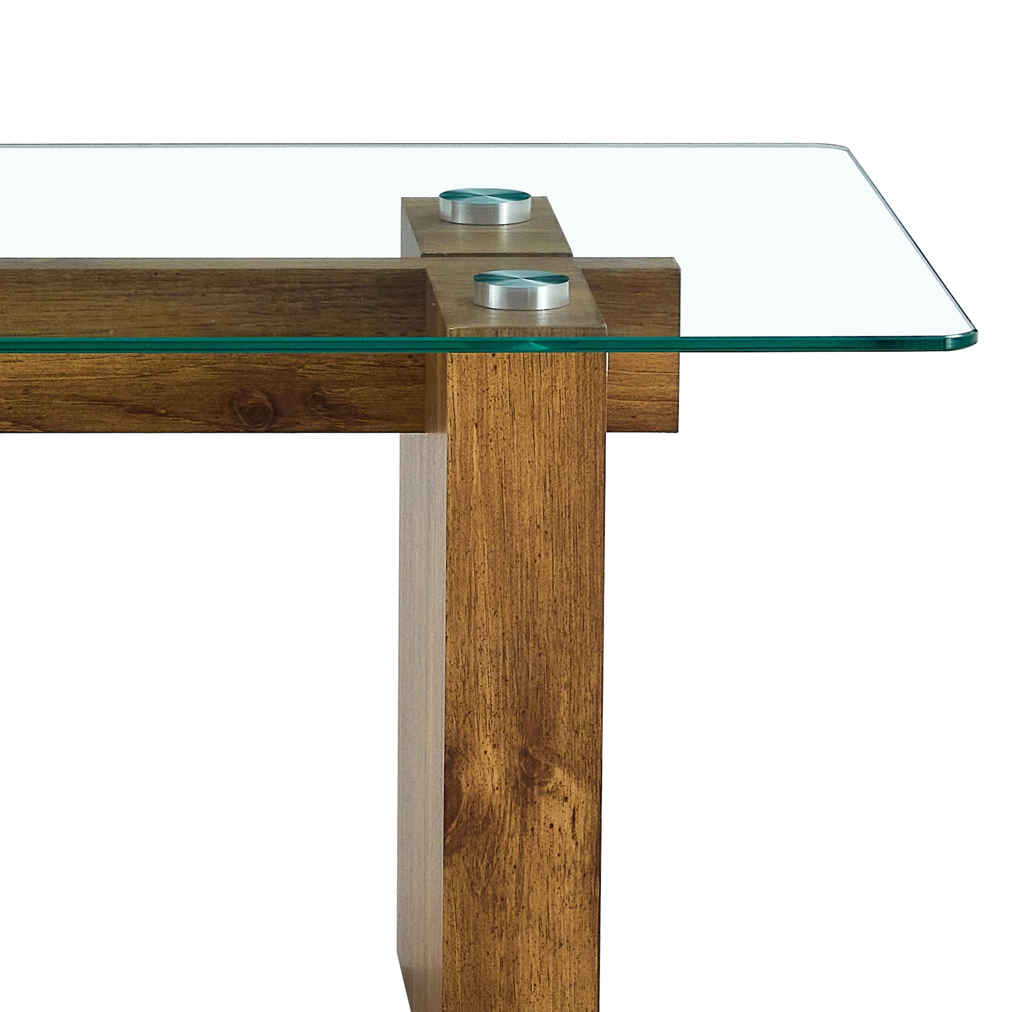 Modern Minimalist Transparent Tempered Glass Coffee Table and Dining Table