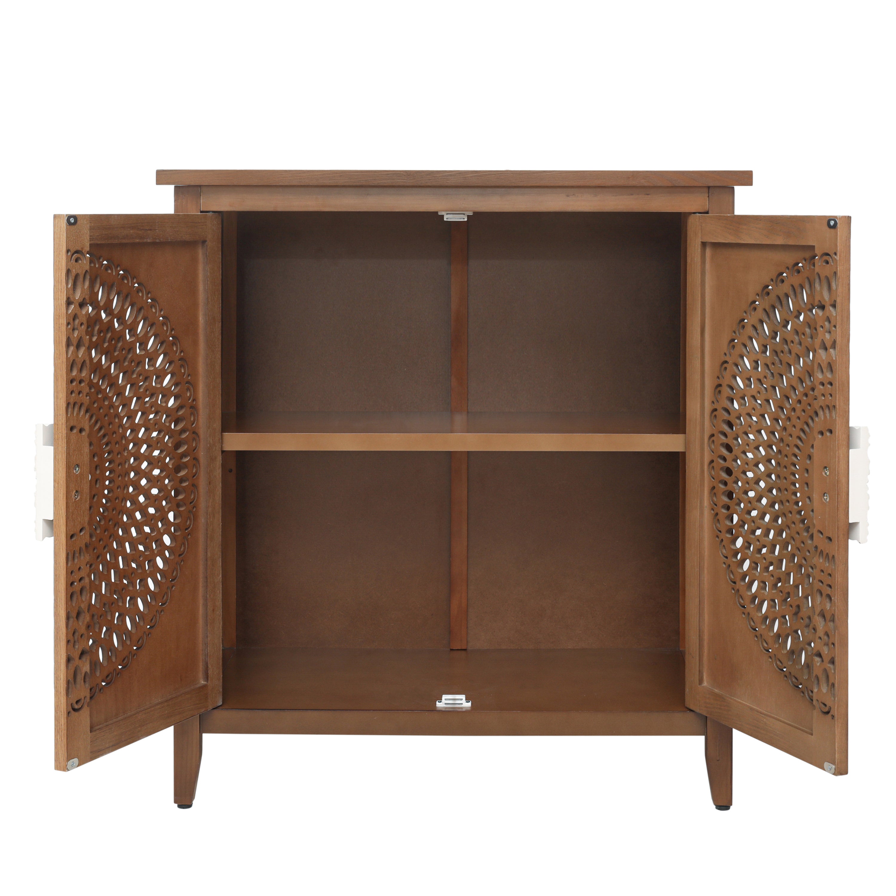 Antique Style 2 Door Cabinet - Walnut