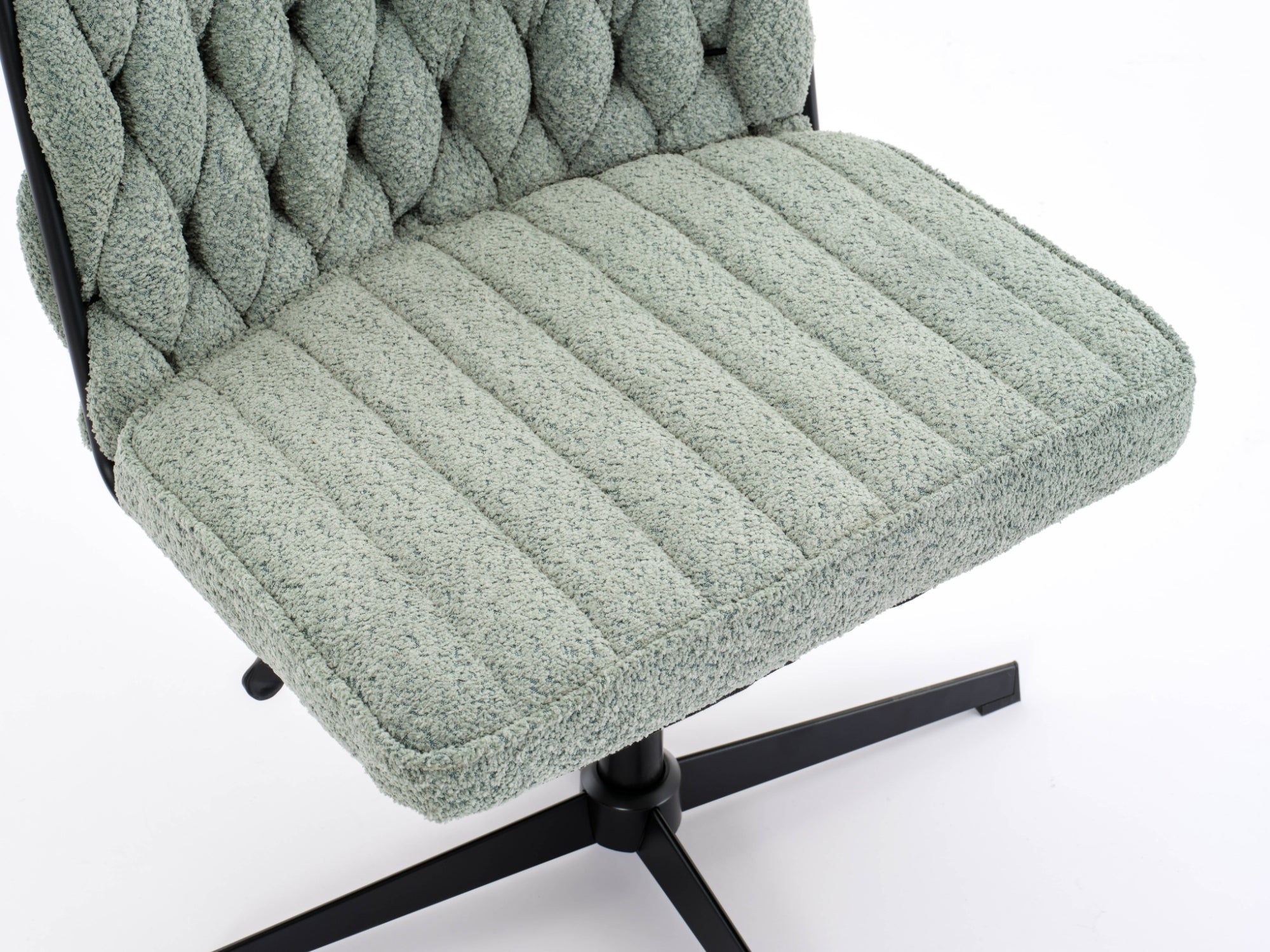 Armless Office Desk Chair No Wheels - Green