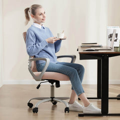 Mid-Back Task Chair with Lumbar Support - Pink