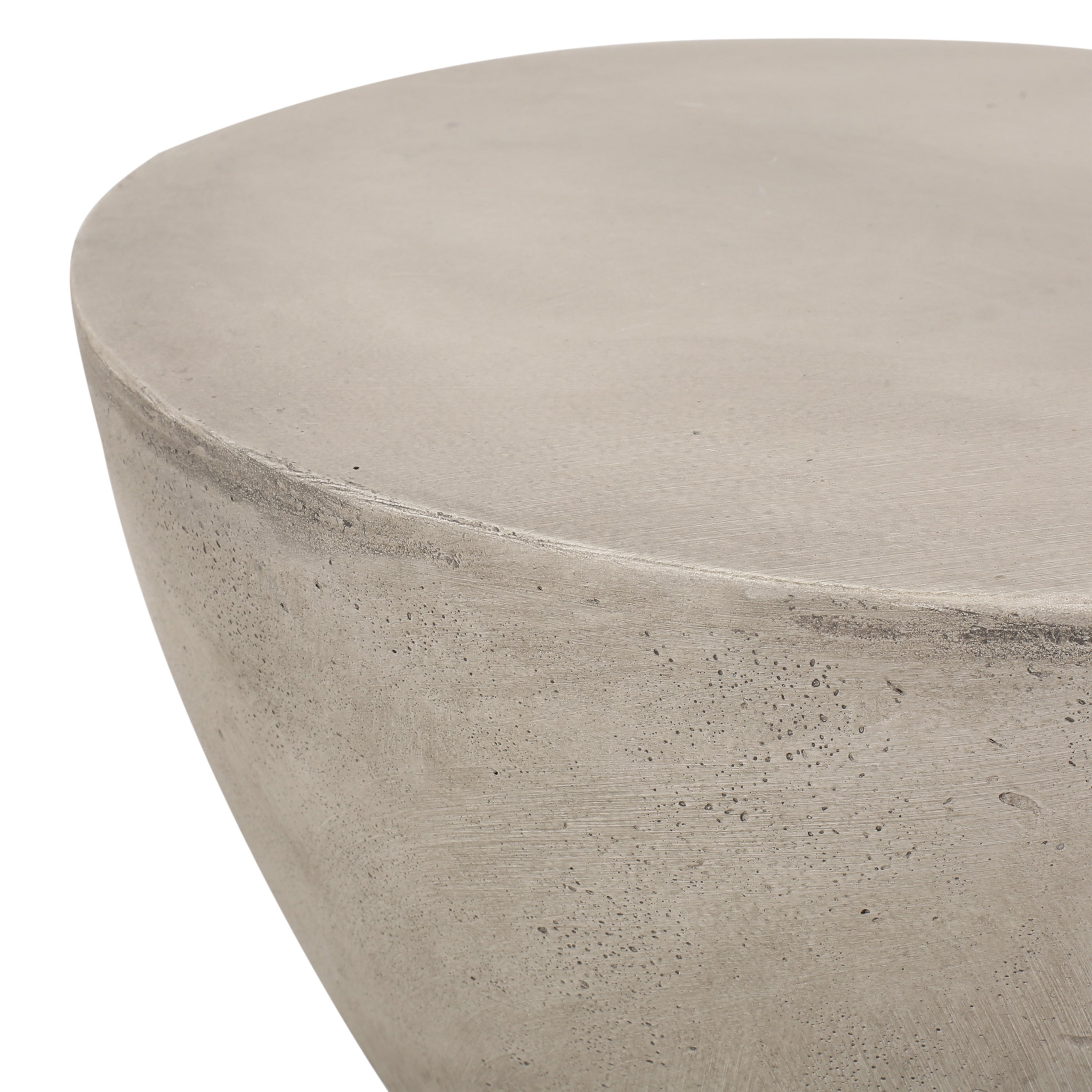 Modern Hourglass Side Table - Light Grey