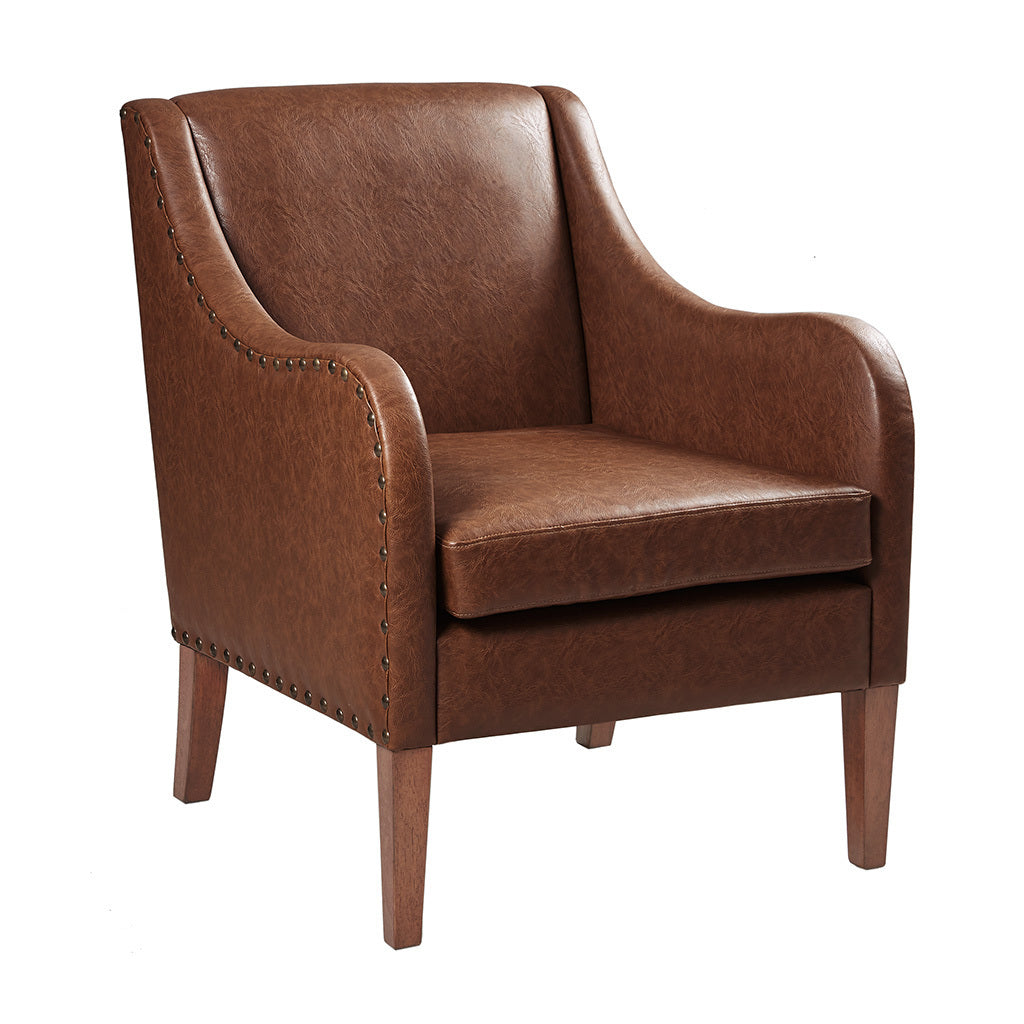 Elegant Faux Leather Accent Chair
