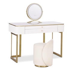 Elegant 2-Drawer Vanity Table Set - White