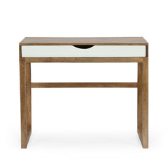 Contemporary Office Desk Mango Wood with drawer - Natural