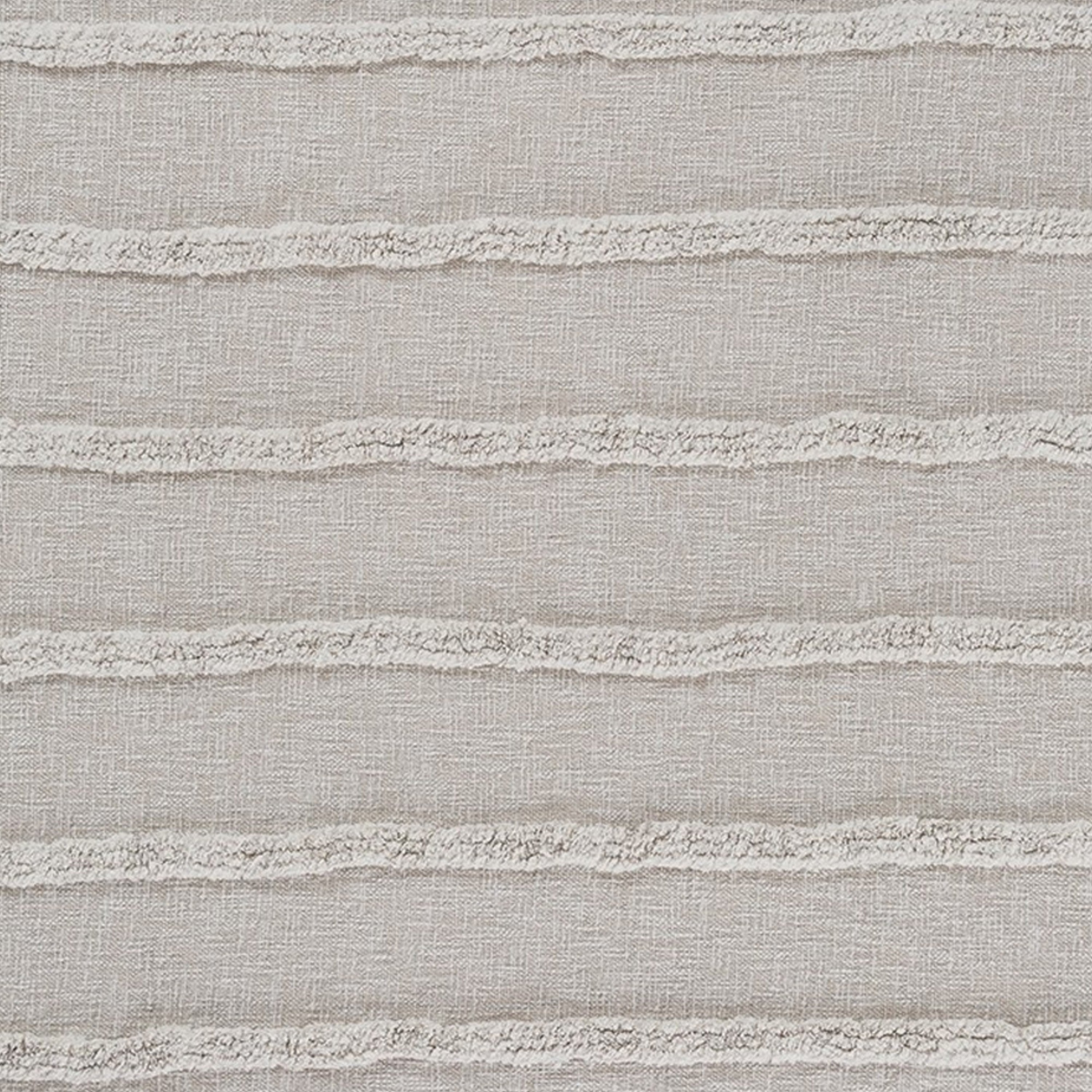 60 Inch Modern Soft Cotton Throw Blanket, Stonewashed Stripe Design, Gray
