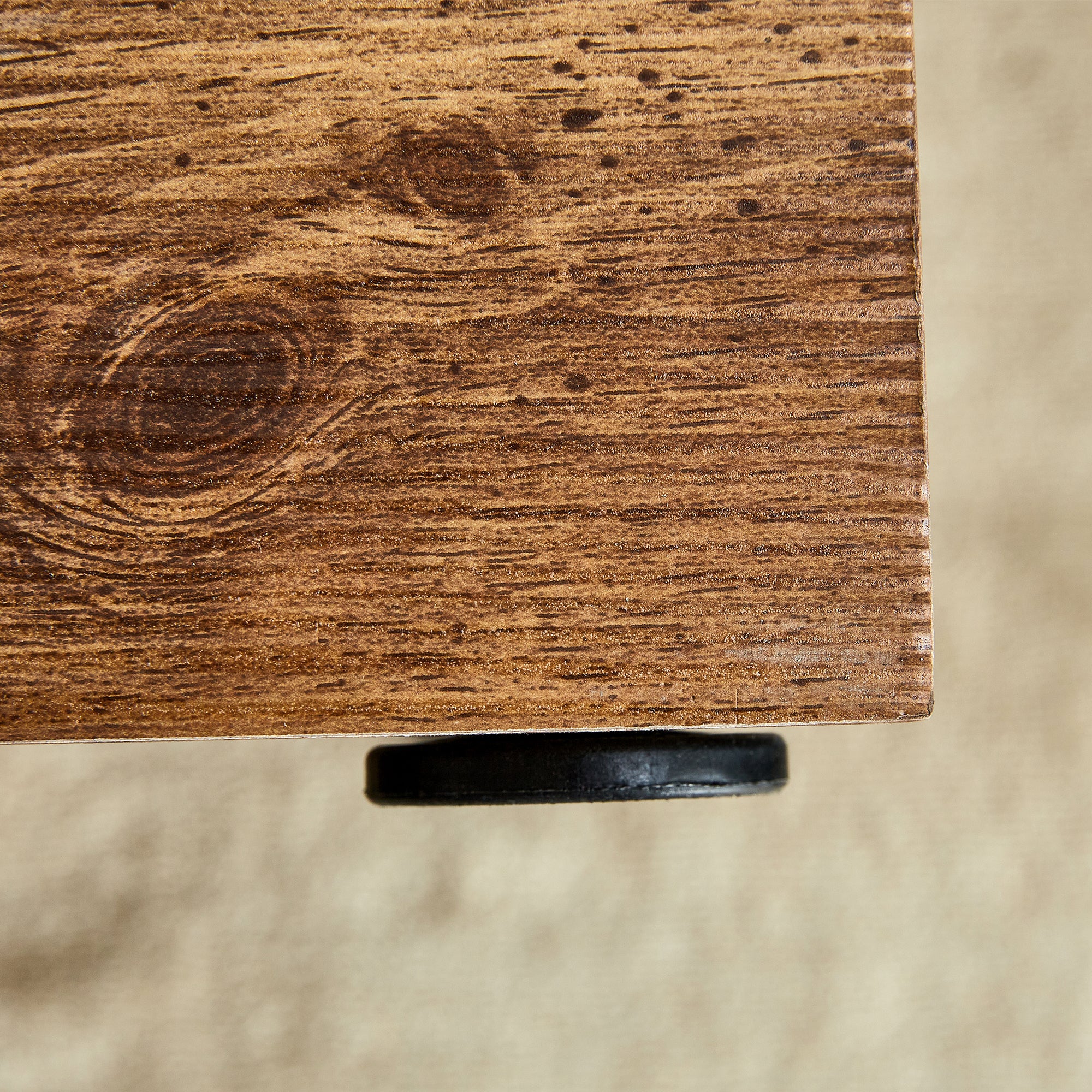 Rustic Minimalist Cube Side Table - Wood