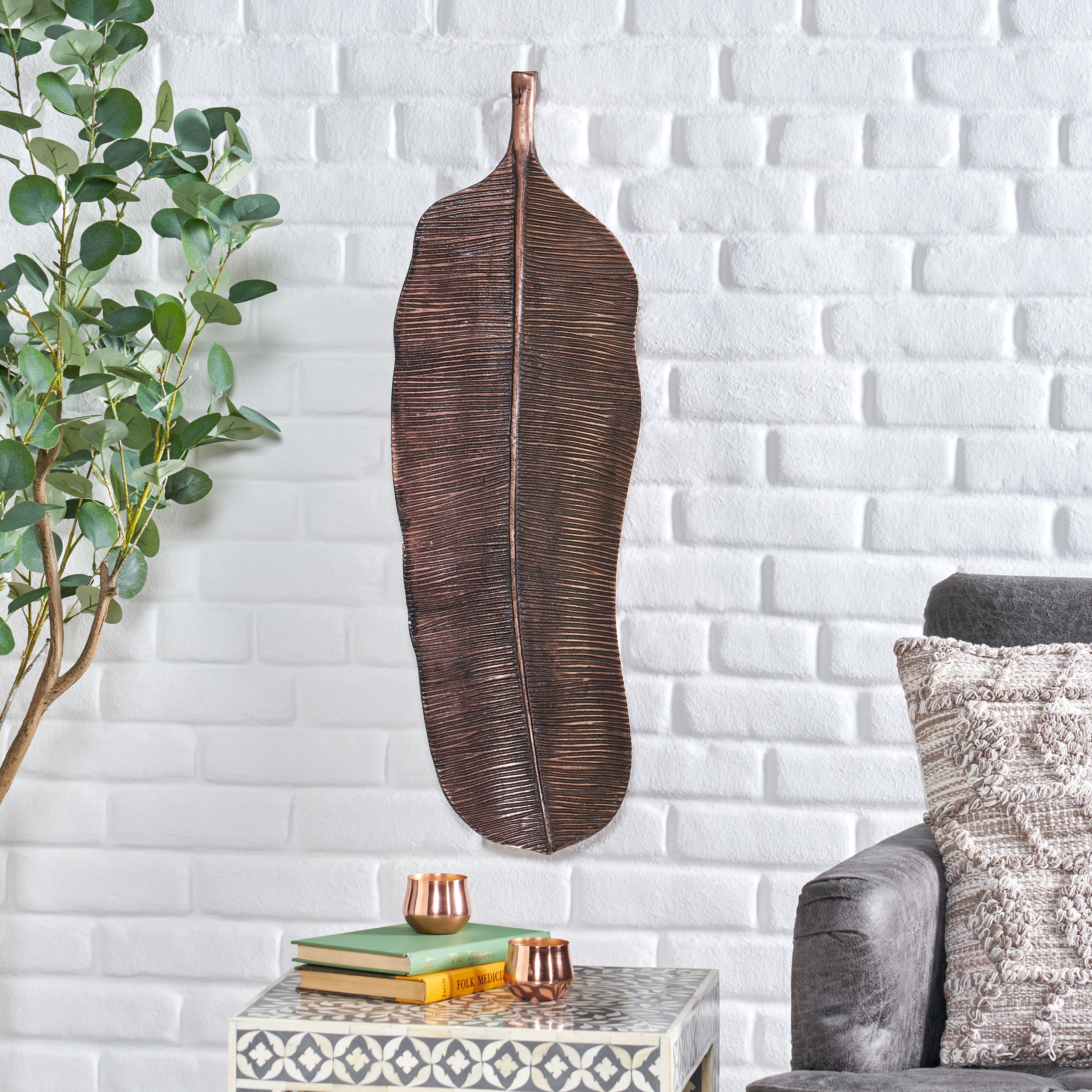Leaf Wall Decor Copper