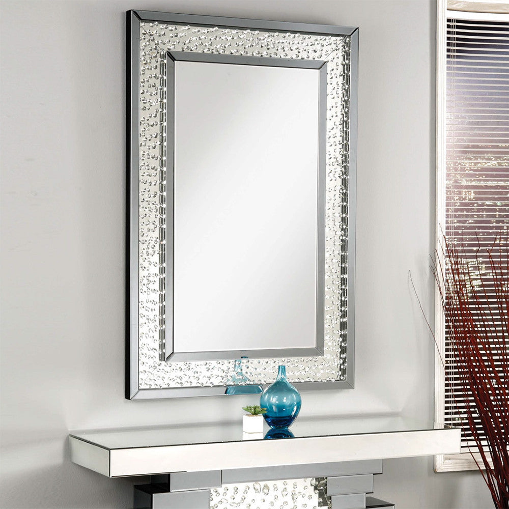 Wall Decor in Mirrored & Faux Crystals