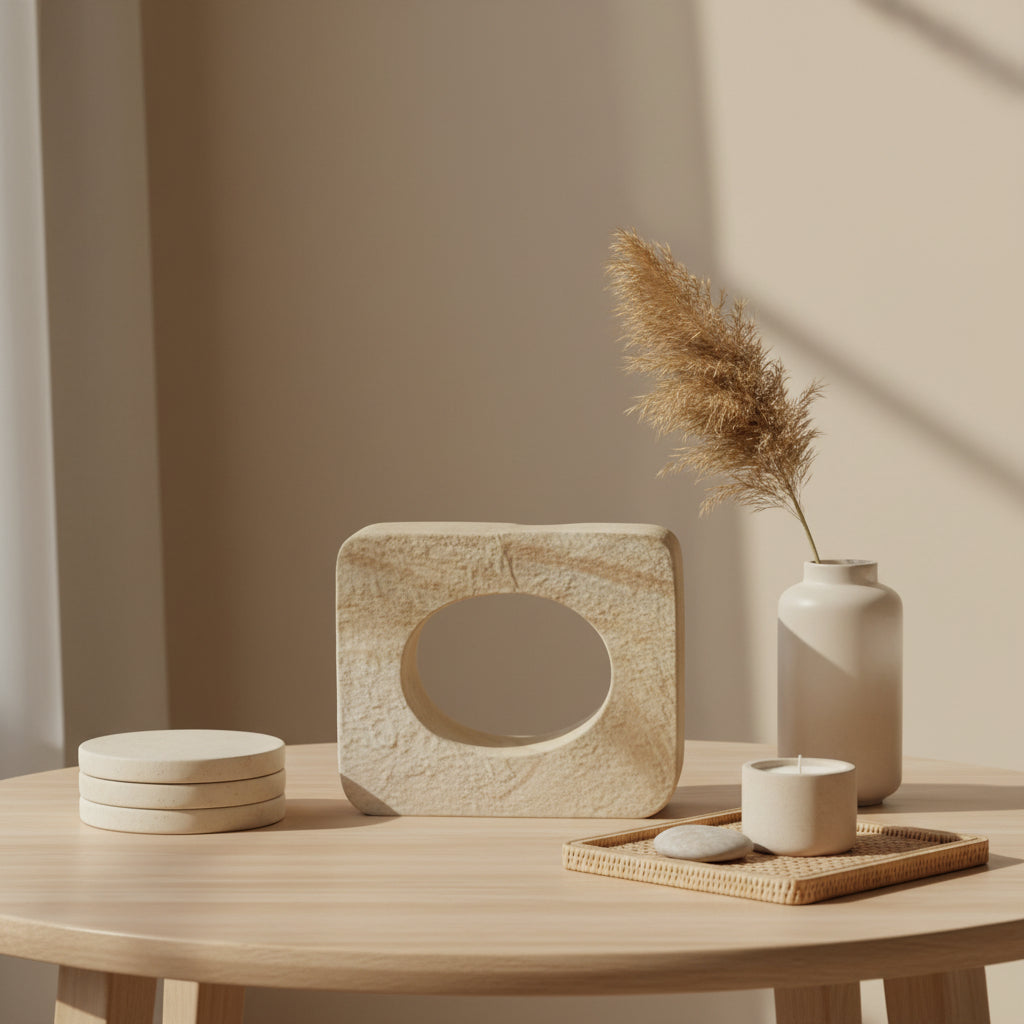 Minimalist Sculpture Art Piece Decorative Accent 5.5x6x3“