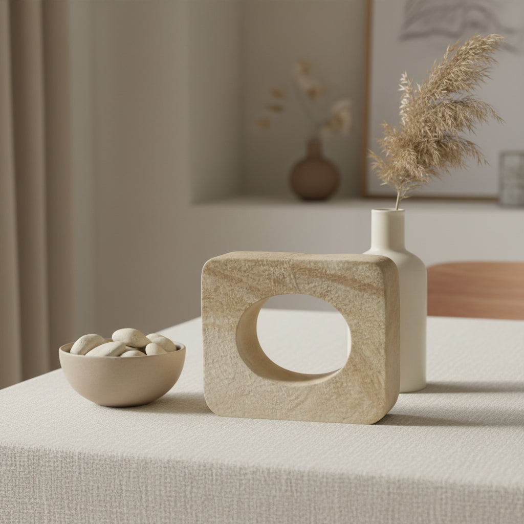 Minimalist Sculpture Art Piece Decorative Accent 5.5x6x3“