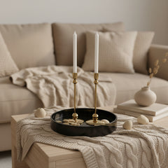 Set of 2 // Candle Holder Metal 12"