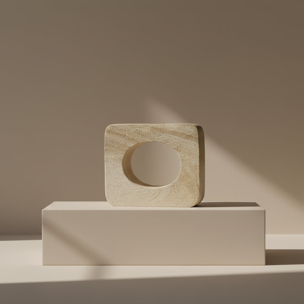 Minimalist Sculpture Art Piece Decorative Accent 5.5x6x3“