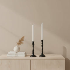 Metal Candle Holder Set of 2 - Black