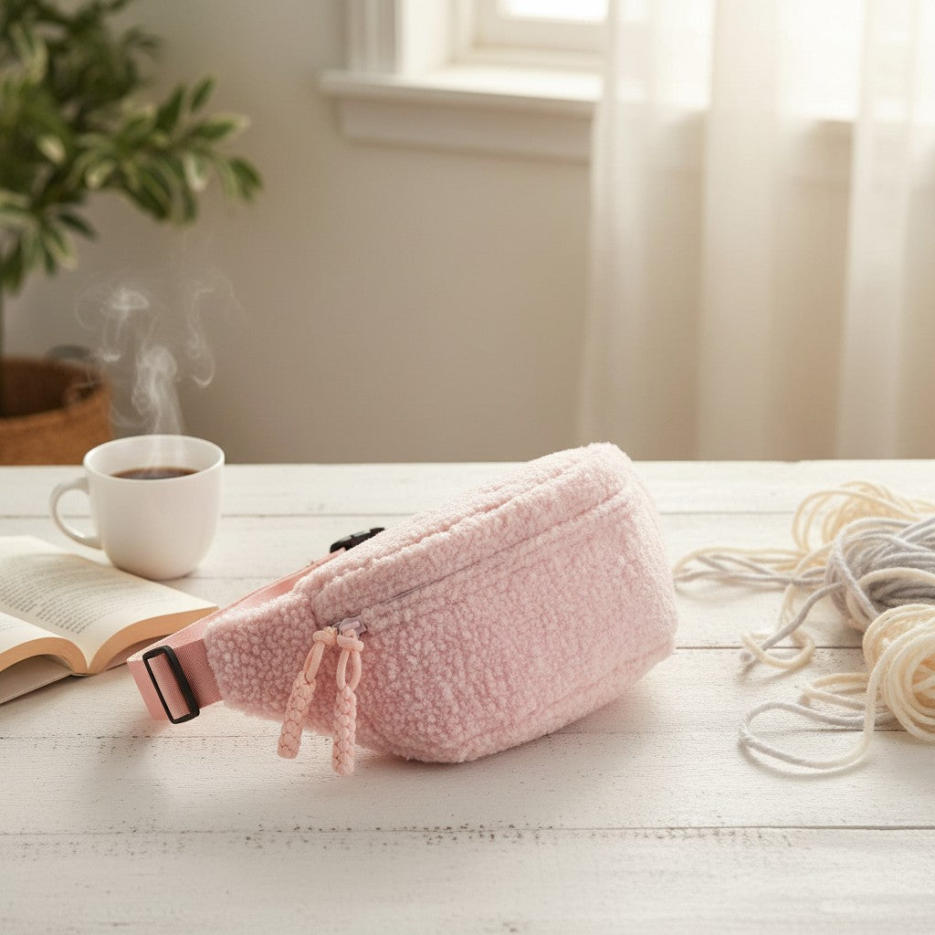 Cozy Sherpa Plush Crossbody Bag Large Capacity