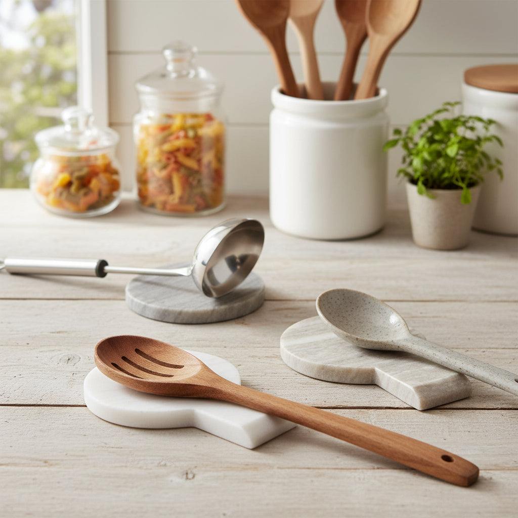 Elegant Marble Spoon Rest