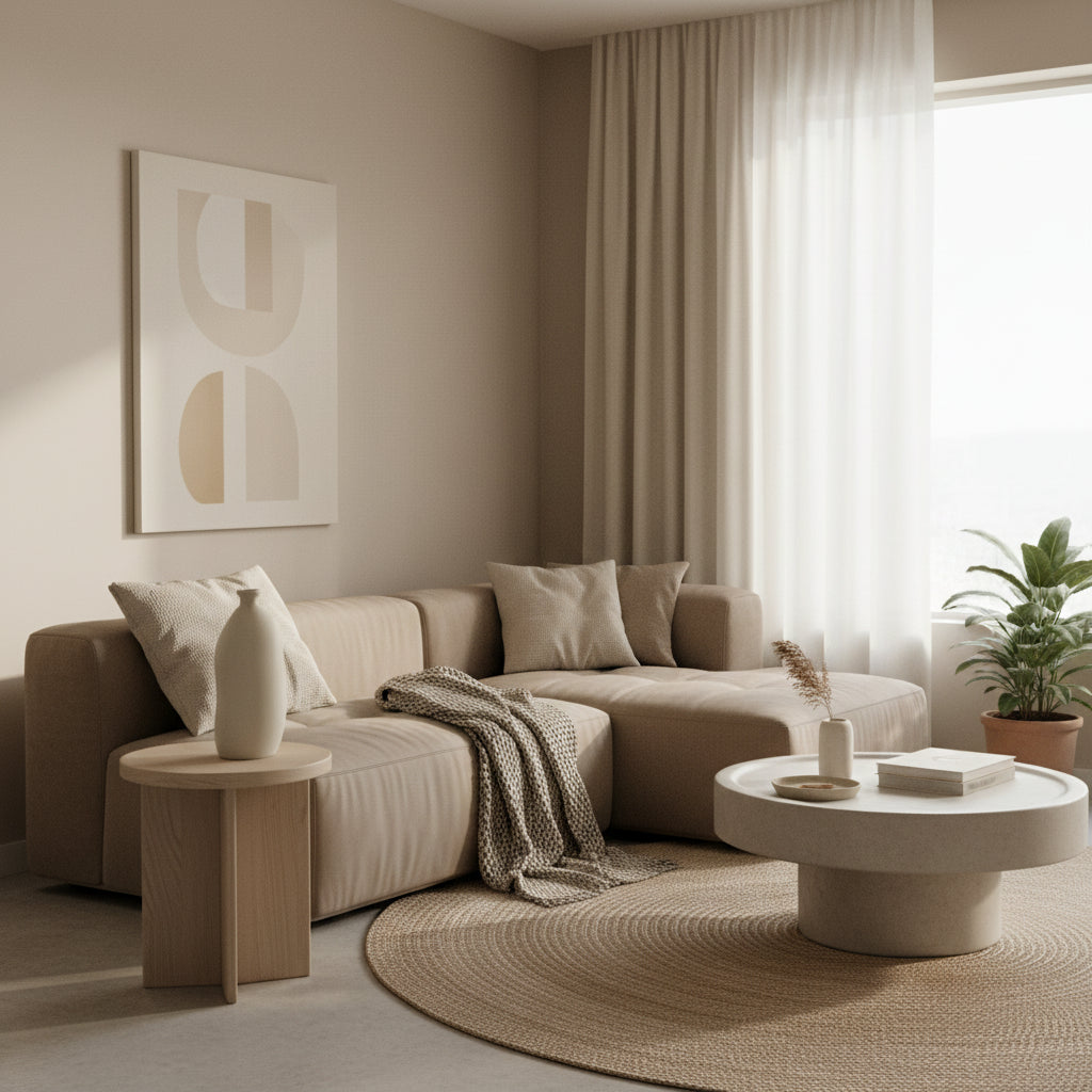 Contemporary Tan Matte 14"