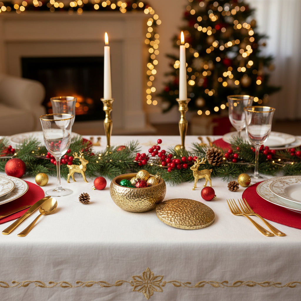 Gold Round Decorative Box with Lid, Textured Finish, Elegant Storage Container