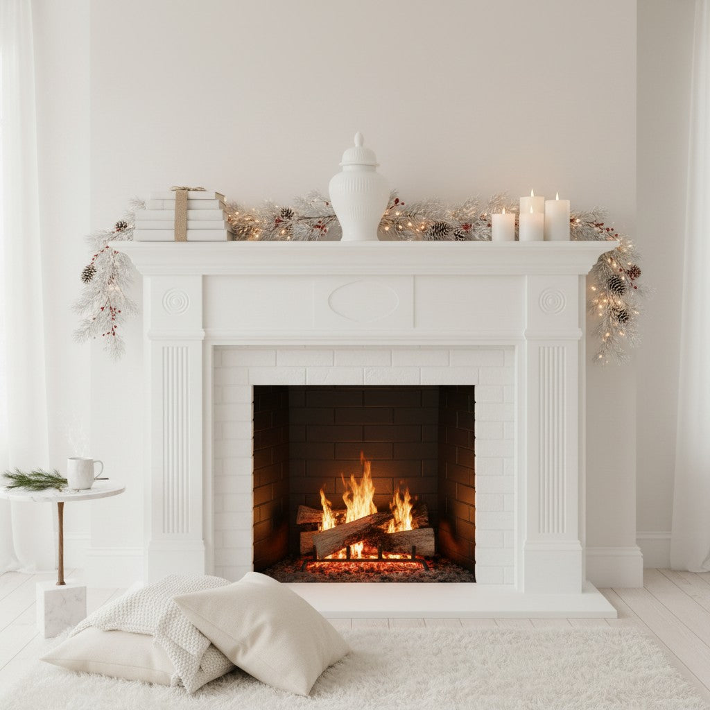 Ceramic White Jar With Lid 14" (10"without lid)