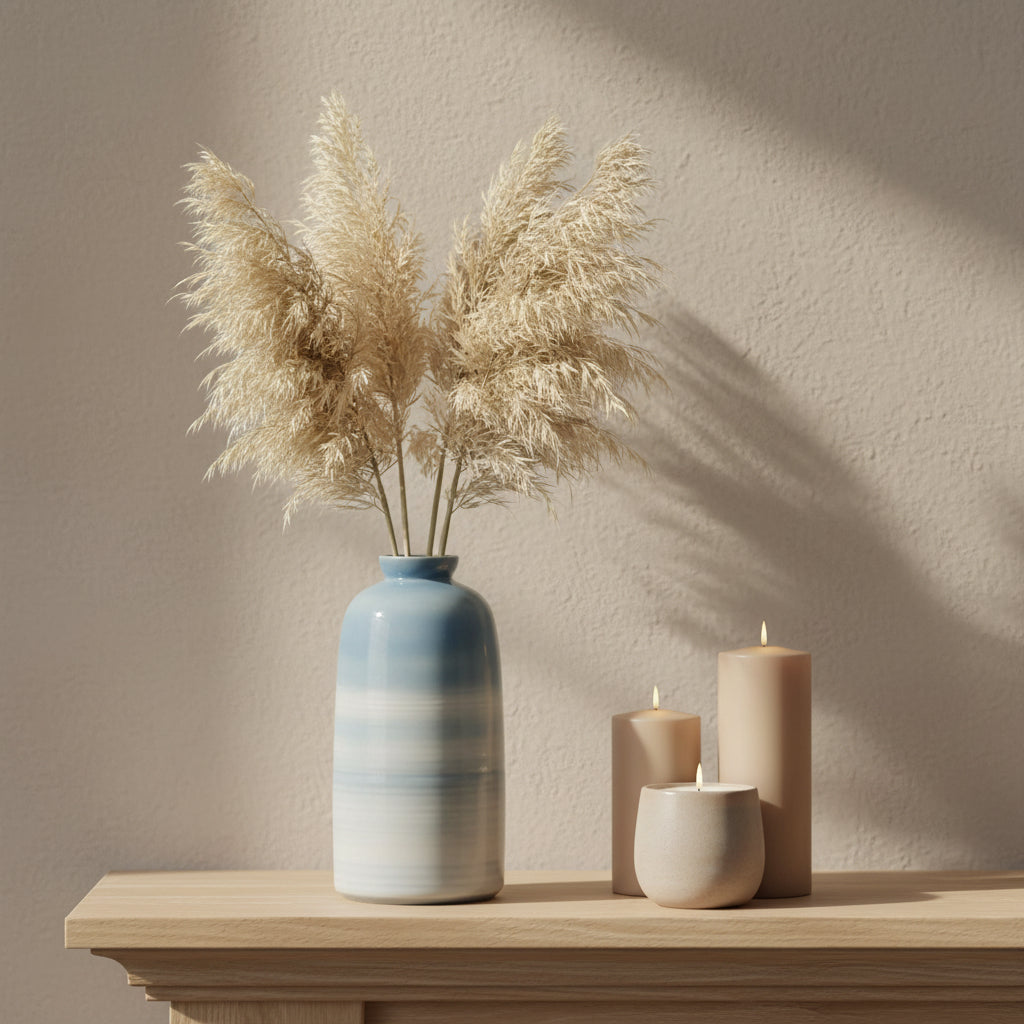 Blue Lagoon Ceramic Vase 12.5”