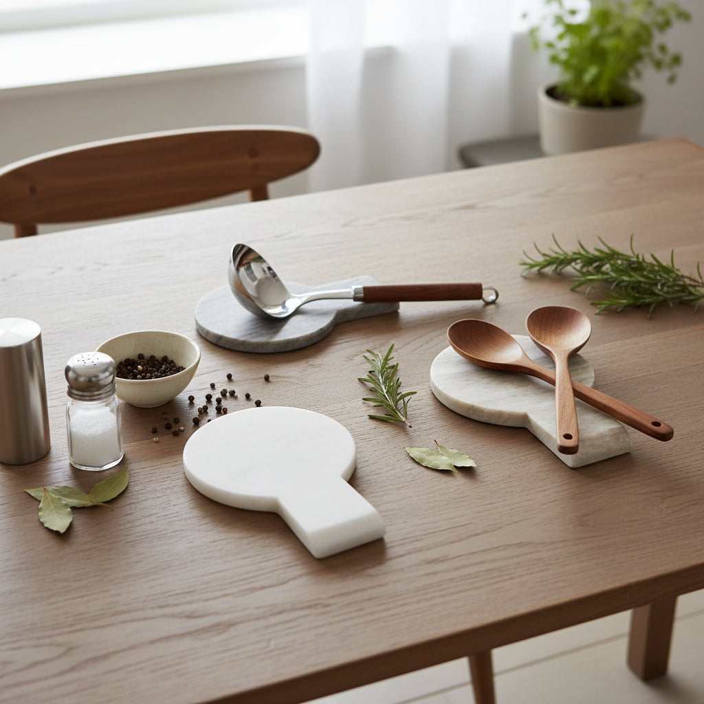 Elegant Marble Spoon Rest