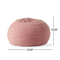 Mead Shearling 5 Ft. Bean Bag - Brush Pink Teddy
