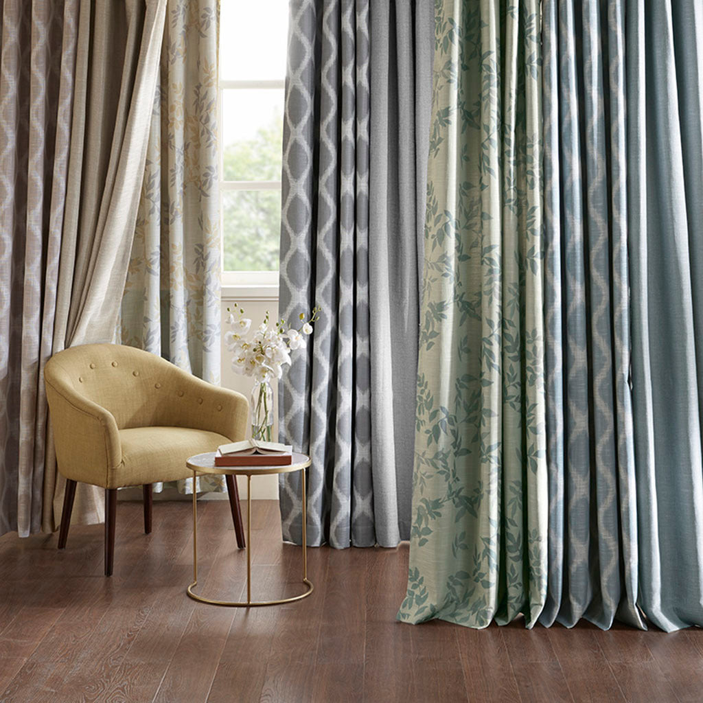 50x84" Printed Botanical Blackout Curtain Panel