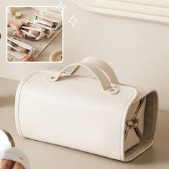 Travel Makeup Bag, Large Capacity Portable Cosmetic Storage Handbag, Waterproof