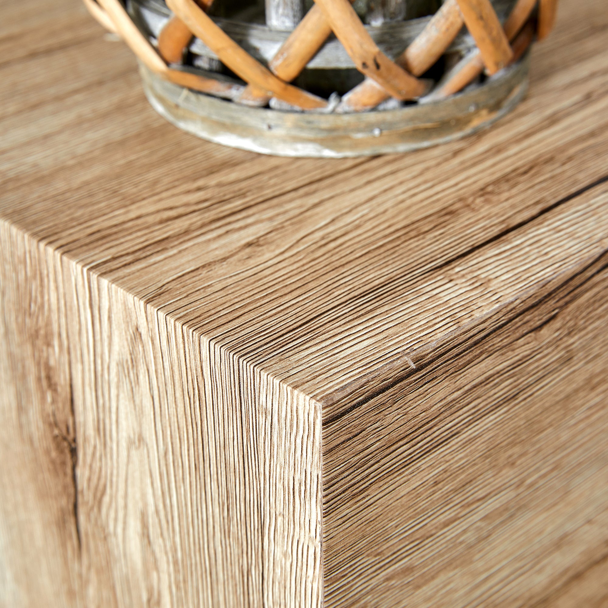 Design Coffee Table with Wood Texture Pattern